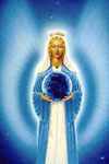        Дева Мария с Земным Шаром (календарик 2020)